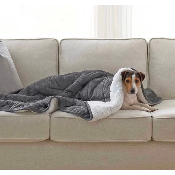 Therapedic Weighted Pet Blanket Gray LARGE - Picture 1 of 4